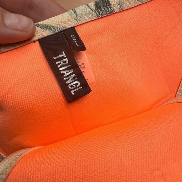 Triangl Swimwear Womens Cheeky Bikini Hipster Bottom Size S Floral Tan - Picture 3 of 8